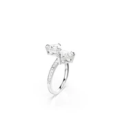 Swarovski Mesmera Rhodium Plated Attract Open Ring