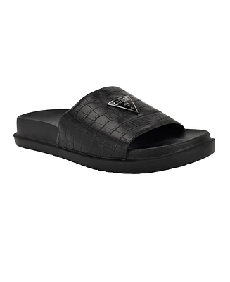 Guess Men's Vesper Branded Slip On Fashion Slides