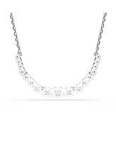 Swarovski Matrix Gradient of Round Cut White Rhodium Plated Necklace