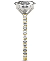 Charles & Colvard Moissanite Classic Basket Solitaire Engagement Ring (2-1/2 ct. t.w.) in Two-Tone 14k Gold