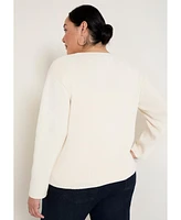 June + Vie Plus Size June + Vie Sweater Jacket