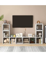 2 Cube Bookshelf with Back Guardrail for Living Room Bedroom