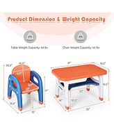 Kids Activity Table and Chair Set with Montessori Toys for Preschool and Kindergarten Learning Fun