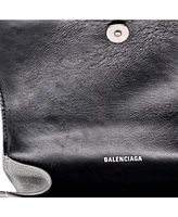 Pre-Owned Balenciaga Xs Hourglass Top Handle Bag Glitter Leather