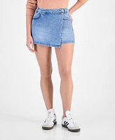And Now This Women's Side-Button Denim Mini Skort, Exclusively at Macy's