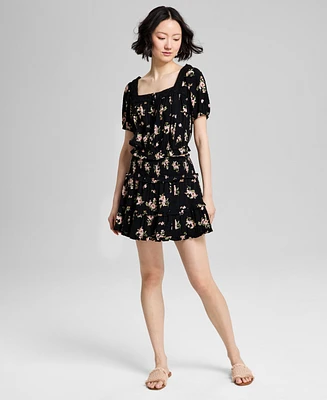 And Now This Women's Floral Print Tiered Mini Skirt, Exclusively at Macy's