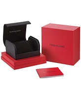 Ferragamo Men's Swiss Black Polyurethane Strap Watch 41mm