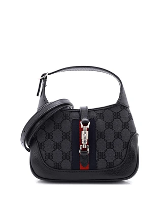Pre-Owned Balenciaga Mini x Gucci The Hacker Project Jackie 1961 Hobo Bb Canvas
