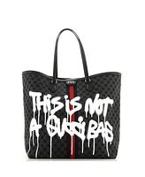 Pre-Owned Balenciaga Large x Gucci The Hacker Project Tote Graffiti Bb Canvas