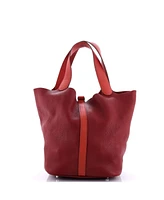 Pre-Owned HERMES Tgm Bicolor Picotin Lock Bag Clemence with Swift