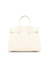 Pre-Owned HERMES Birkin 30 Handbag Light Epsom with Palladium Hardware