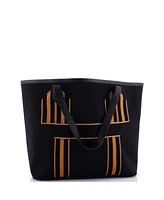 Pre-Owned HERMES Pursangle Tote Canvas with Leather