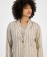 Tommy Hilfiger Women's Striped Two-Button Blazer