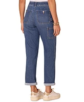 Democracy Petite "Ab" Solution High-Rise Roll-Cuff Jeans