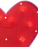 Northlight 13" Lighted Shimmering Heart Valentine's Day Window Silhouette Decoration