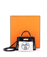 Pre-Owned Hermes Kelly 20 Handbag Limited Edition Cloute Studded Box Calf