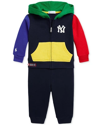 Polo Ralph Lauren Baby Boys Fleece Yankees Hoodie & Pant Set