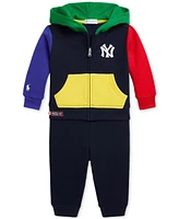 Polo Ralph Lauren Baby Boys Fleece Yankees Hoodie & Pant Set