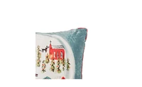 Warmwishes Snowglobe Light-Up Led 18" x 18" Throw Pillow