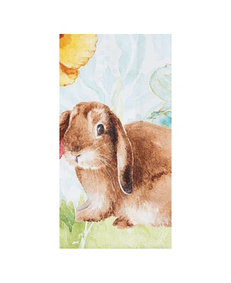 Floppy Ear Easter Bunny Rabbit Spring Printed Flour Sack Kitchen Dishtowel