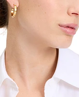 Kate Spade New York Set In Stone Gold-Tone Hoop Earrings