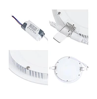 4x 15W Round Led Recessed Ceiling Panel Down Light Fixture Bulb Lamp W/ Driver