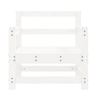 Patio Chairs 2 pcs White Solid Wood Pine
