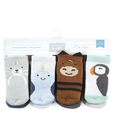 Hudson Baby Cotton Rich Baby Terry Socks 16-Pack, Arctic Animals, 6-12 Months