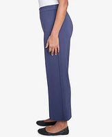 Alfred Dunner Women's Nantucket Pleated Wide Leg Ankle Pants