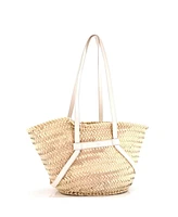 Pre-Owned Givenchy Small Voyou Basket Bag Raffia with Leather