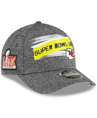 New Era Men's Gray Kansas City Chiefs Super Bowl Lix 9FORTY A-Frame Adjustable Hat