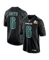 Nike Men's DeVonta Smith Carbon Black Philadelphia Eagles Super Bowl Lix Fashion Game Player Jersey