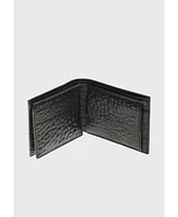 Men's Genuine Leather Elephant Pattern Overflap Wallet