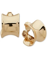 Anne Klein Gold-Tone Chunky Huggie Hoop Clip Earrings