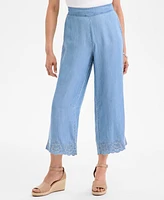 Style & Co Petite Pull-On Scallop-Hem Capri Pants, Exclusively at Macy's