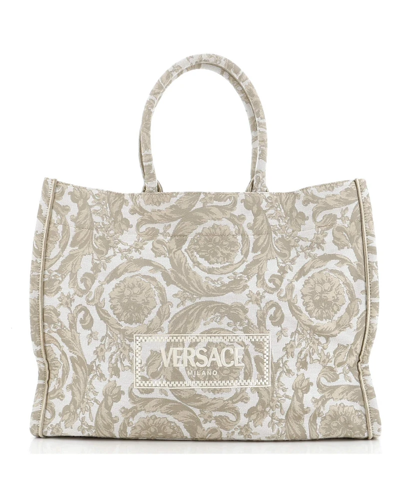 Pre-Owned Versace Athena Tote Barocco Jacquard