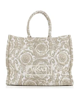 Pre-Owned Versace Athena Tote Barocco Jacquard