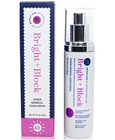 Bright Girl Bright + Block Sheer Mineral Sunscreen Spf 40, 2.1 oz.