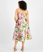 julia jordan Women's Floral-Print Fit & Flare Dress