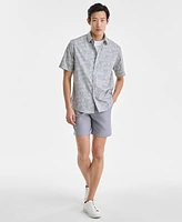 Alfani Men's Tomo Short Sleeve Geo Print Button-Front Shirt, Exclusively at Macy's