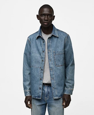 Mango Men's Denim Overshirt