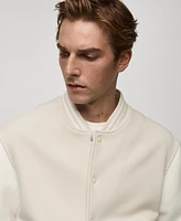 Mango Men's Contrast Bomber Jacket