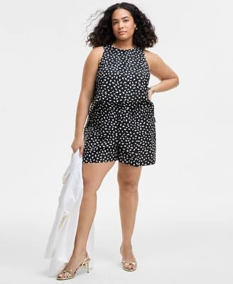 On 34th Trendy Plus Size Paint Dot Sleeveless Top Pull On Shorts Exclusively At Macys