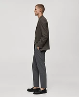 Mango Men's Regular-Fit Flannel Trousers