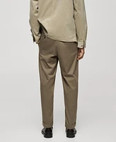 Mango Men's Slim-Fit Pleated Pants