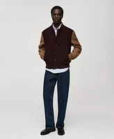 Mango Men's Two-Tone Bomber Jacket