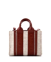 Pre-Owned Chloe Small Woody Tote Recycled Felt with Leather