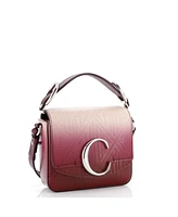 Pre-Owned Chloe Mini C Flap Bag Embossed Leather