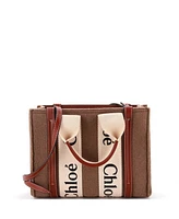 Pre-Owned Chloe Small Woody Tote Recycled Felt with Leather and Canvas