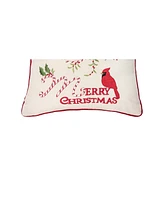 Cardinal Cane 16" x 16" Embroidered Throw Pillow